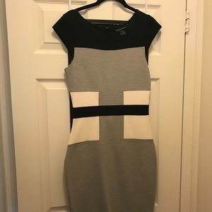 French connection block color fitted dress